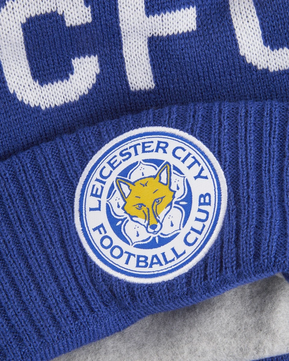 Leicester City New Era Royal Sport Bobble Knit Beanie Hat