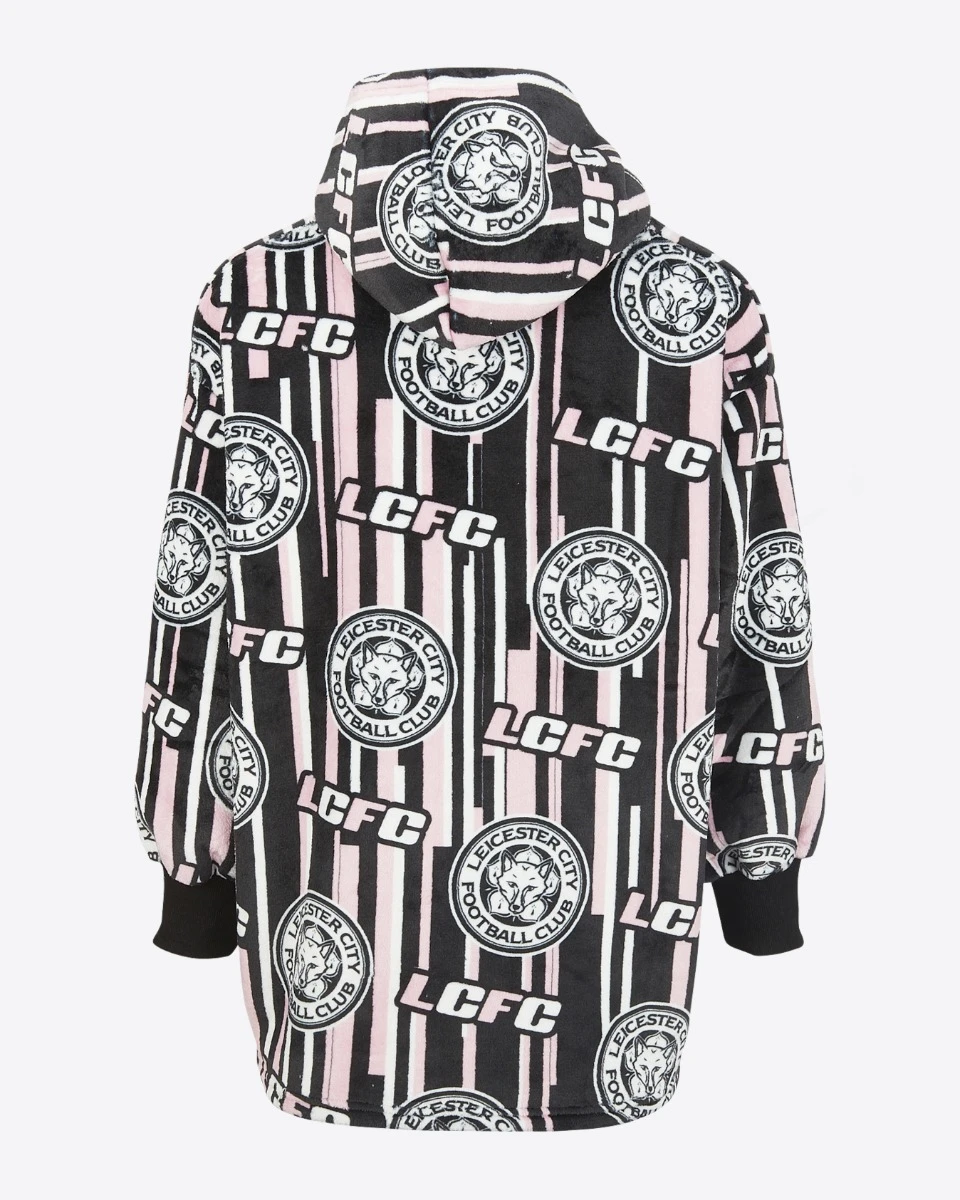 Leicester City Stripes Sherpa Snuggle Hoody - Kids