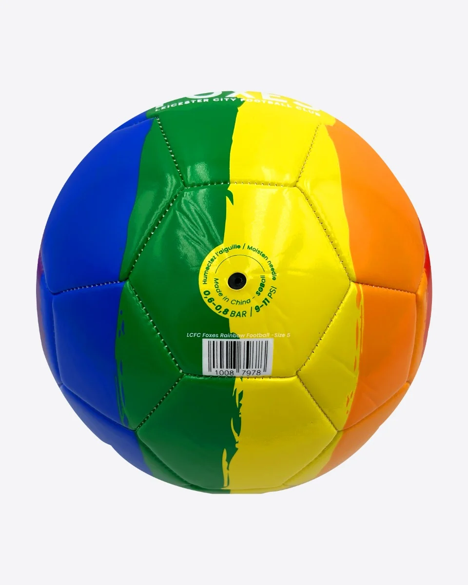 Leicester City Foxes Rainbow Football - Size 5