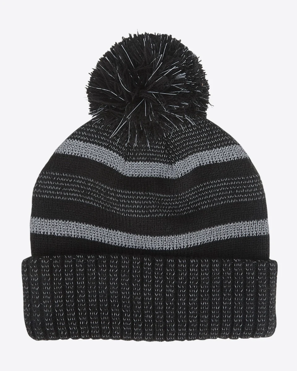 Leicester City Mono Reflective Bobble Knit - Adults