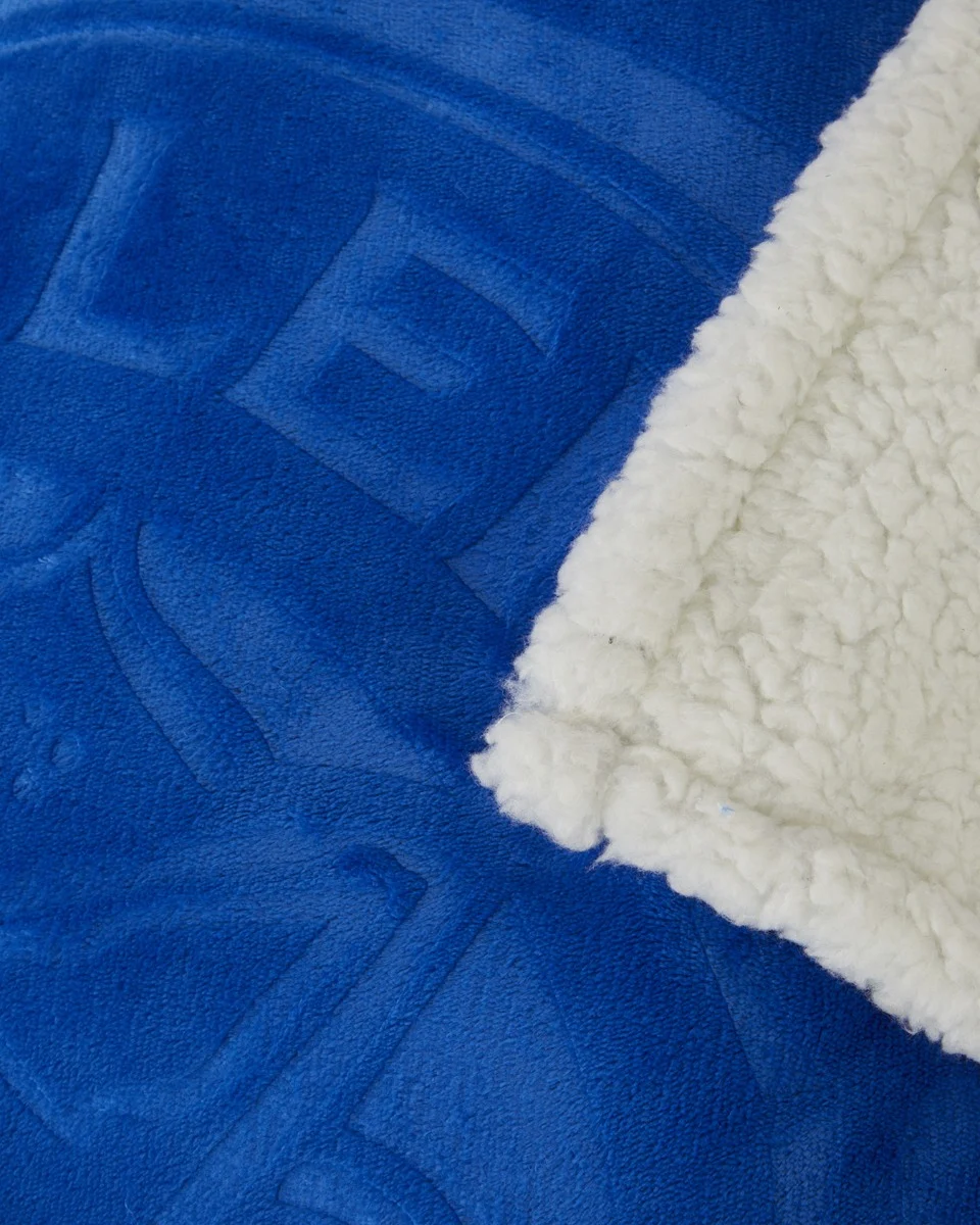 Leicester City Sherpa Crest Fleece Blanket