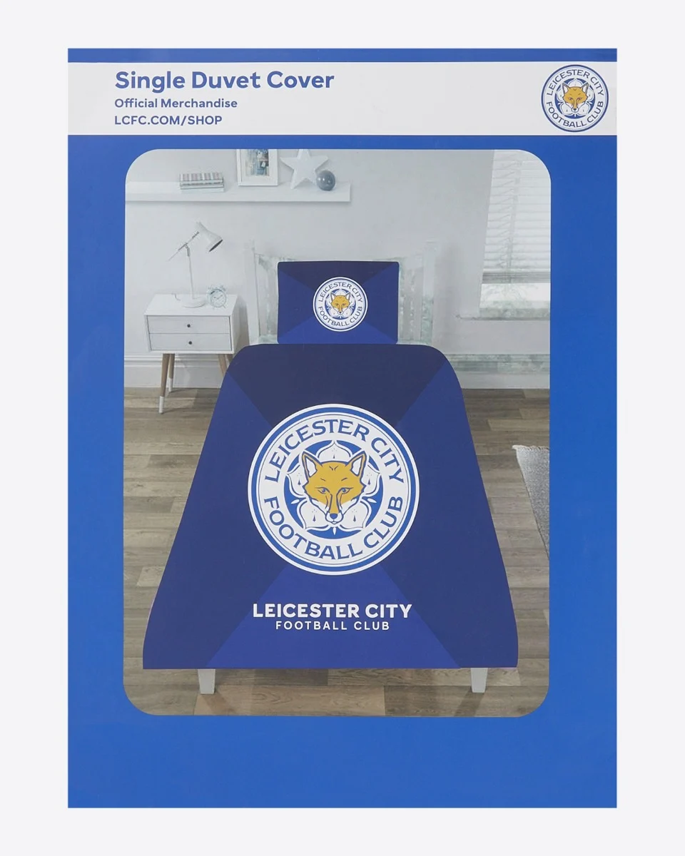 Leicester City Club Crest Duvet Set - Single