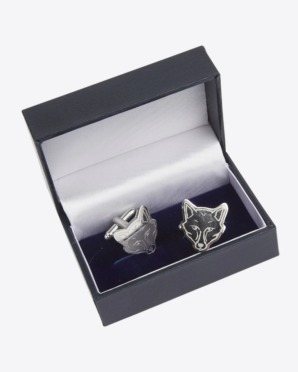 Leicester City Stainless Steel Foxhead Cufflinks
