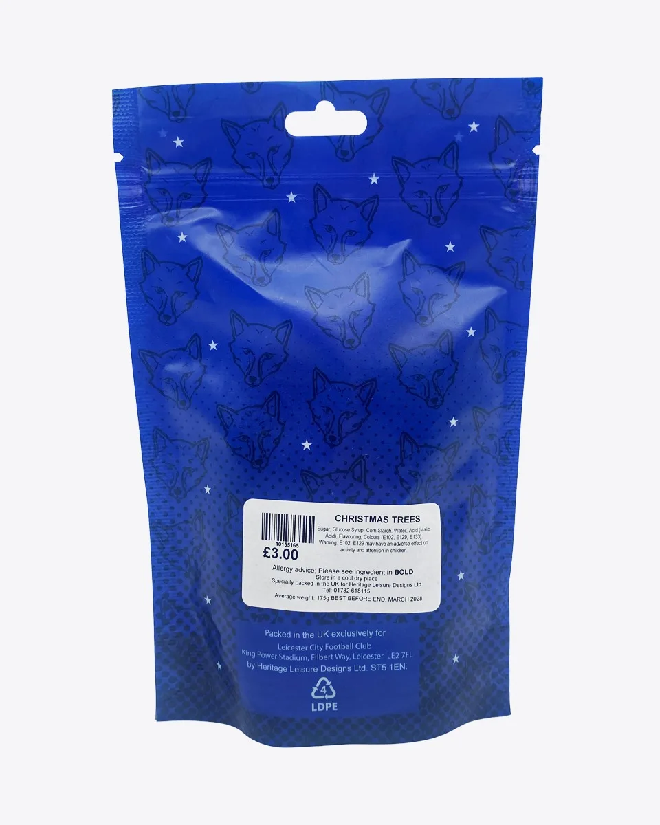 Leicester City Sweet Pouch - Christmas Trees