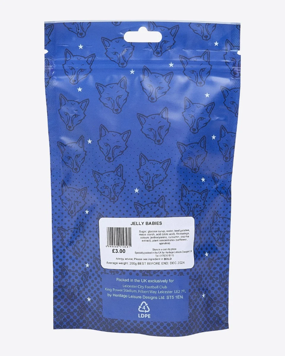 Leicester City Sweet Pouch - Jelly Babies