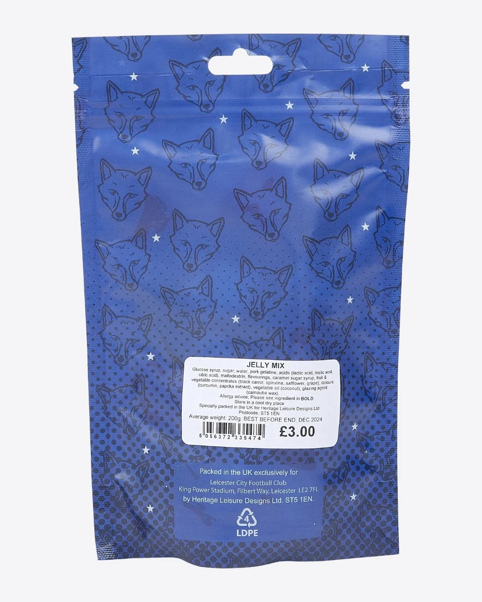 Leicester City Sweet Pouch - Jelly Mix