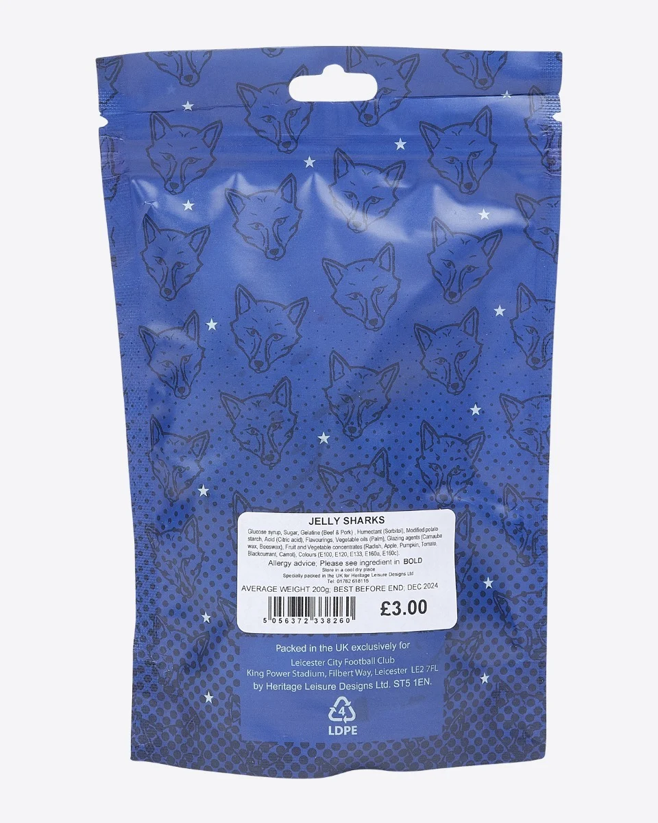 Leicester City Sweet Pouch - Jelly Sharks