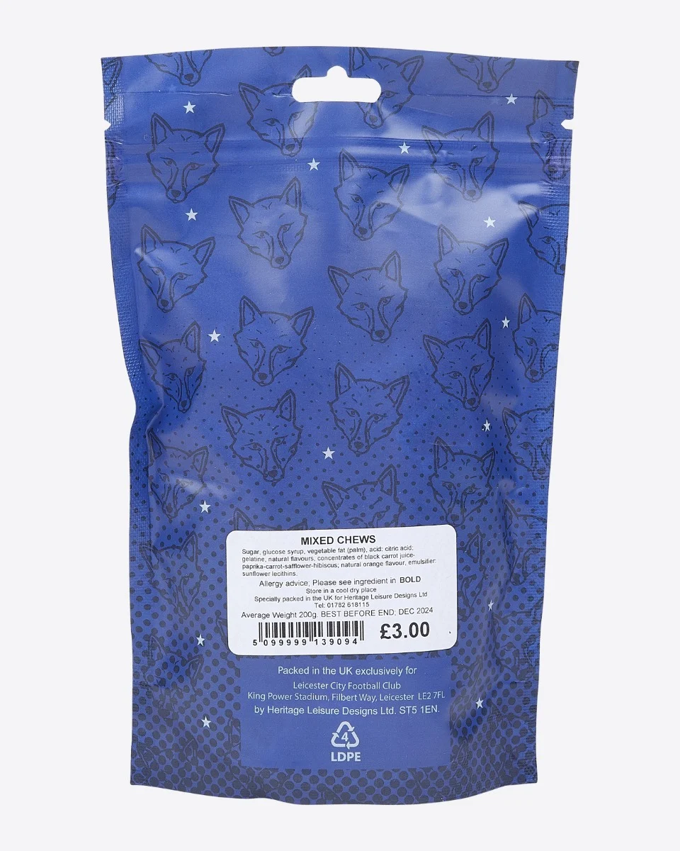 Leicester City Sweet Pouch - Fruit Chews