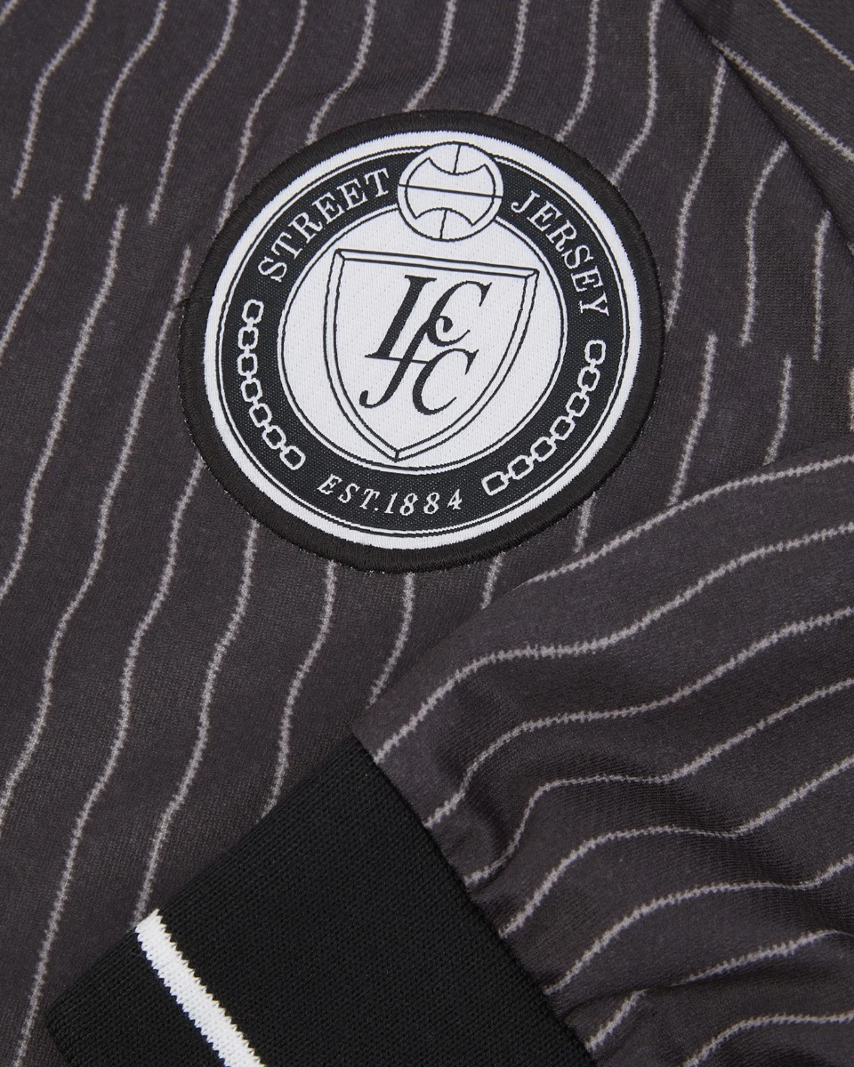 Leicester City Black Pinstripe Thai Street Jersey - Adults