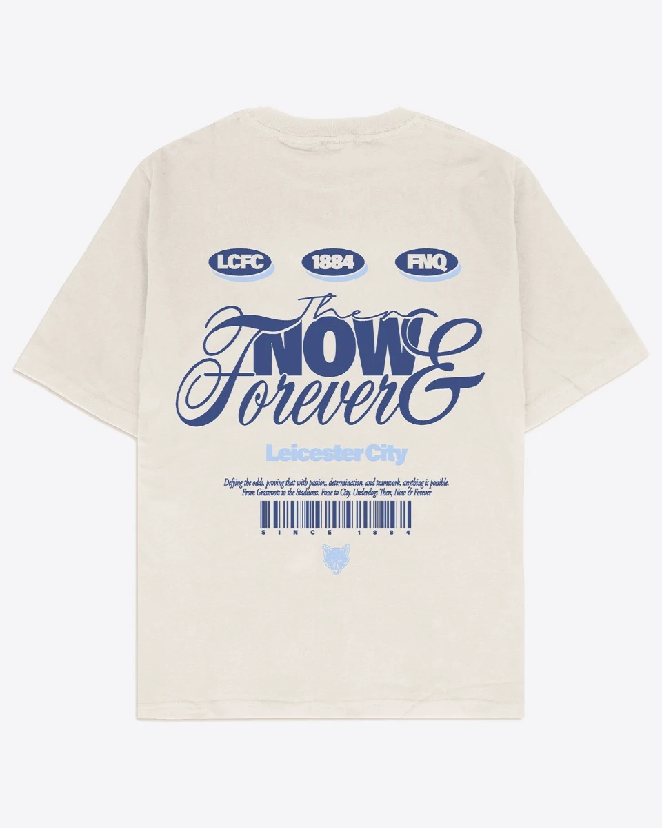 Leicester City Then, Now & Forever Script T-Shirt - Mens