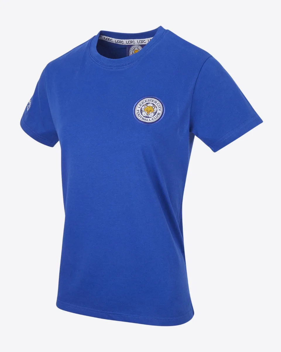Leicester City Blue Essential Crest T-Shirt - Womens