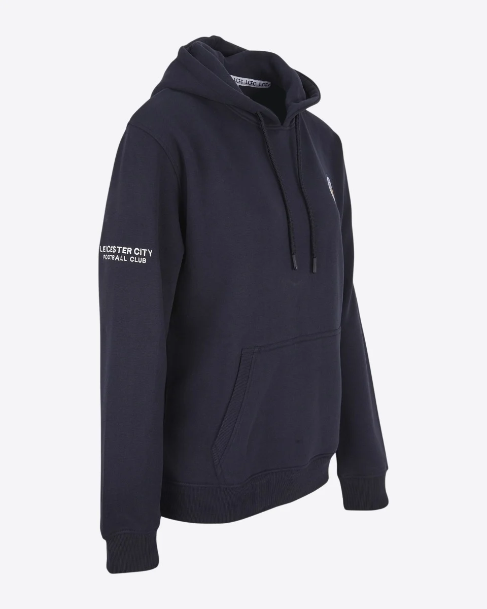 Leicester City Navy Essential Crest Hoody - Womens