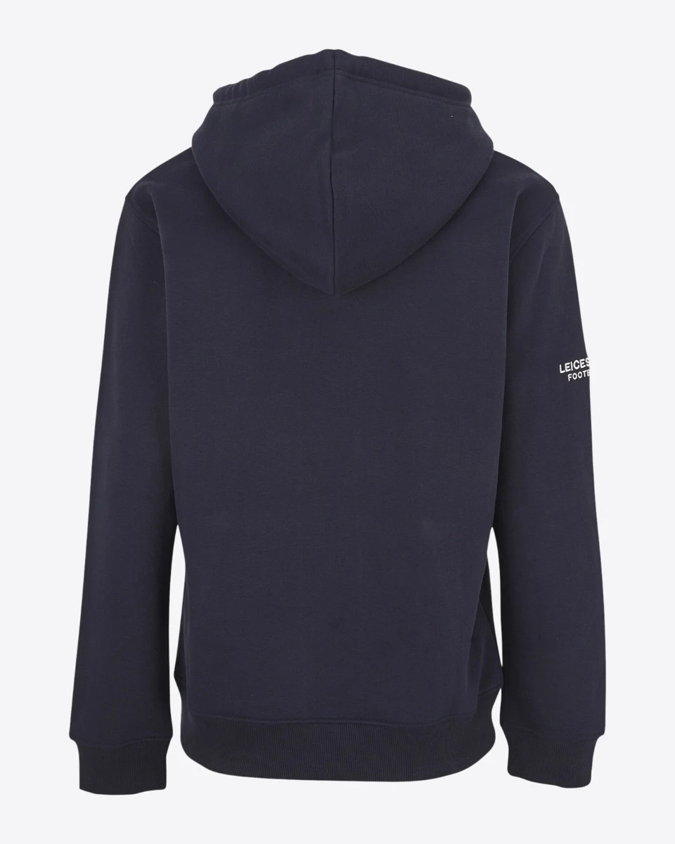 Leicester City Navy Essential Crest Hoody - Womens