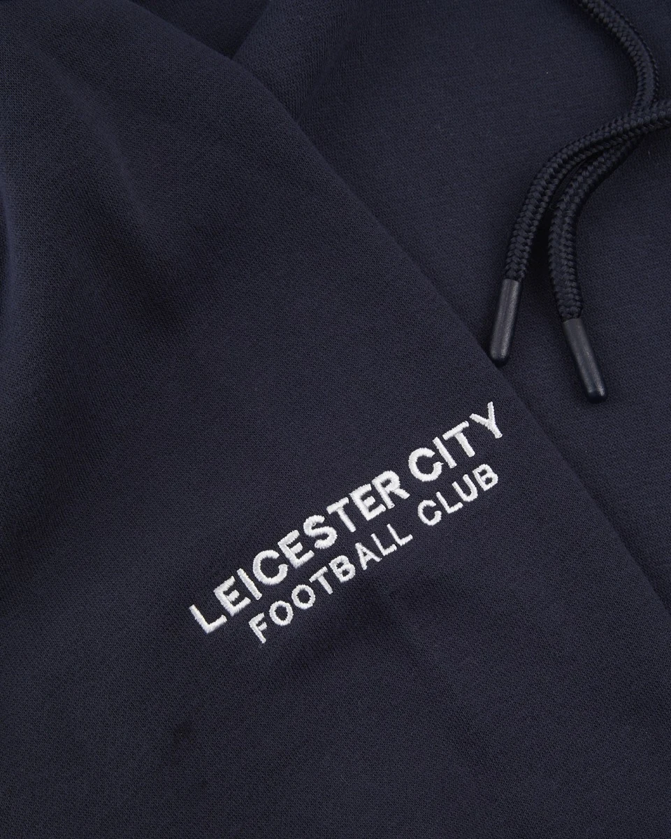 Leicester City Navy Essential Crest Hoody - Womens