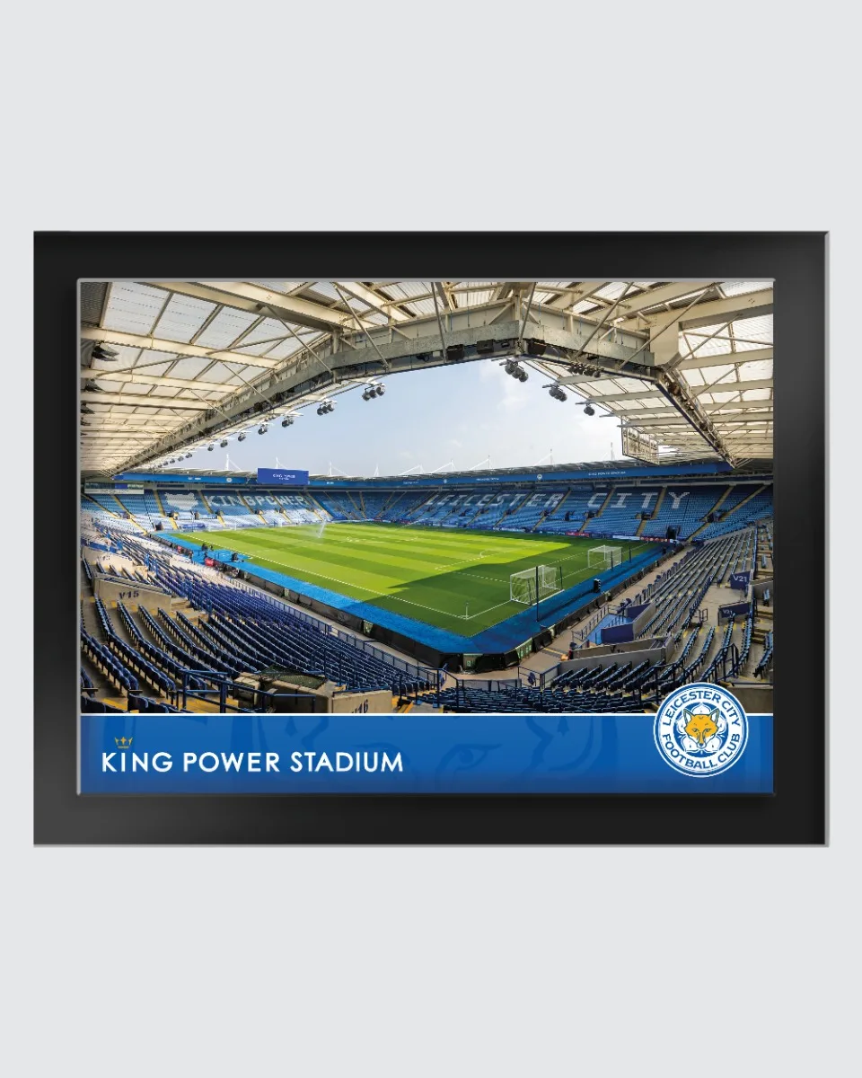 Leicester City King Power Stadium Tempered Glass Framed Print