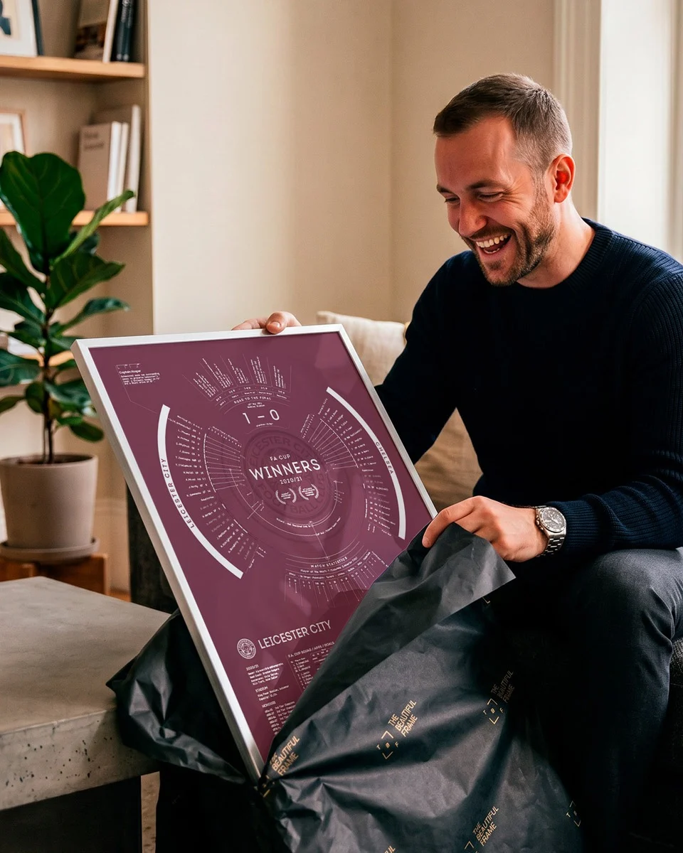 LCFC X TBF – FA Cup Final 2021 Stat Print (Framed)