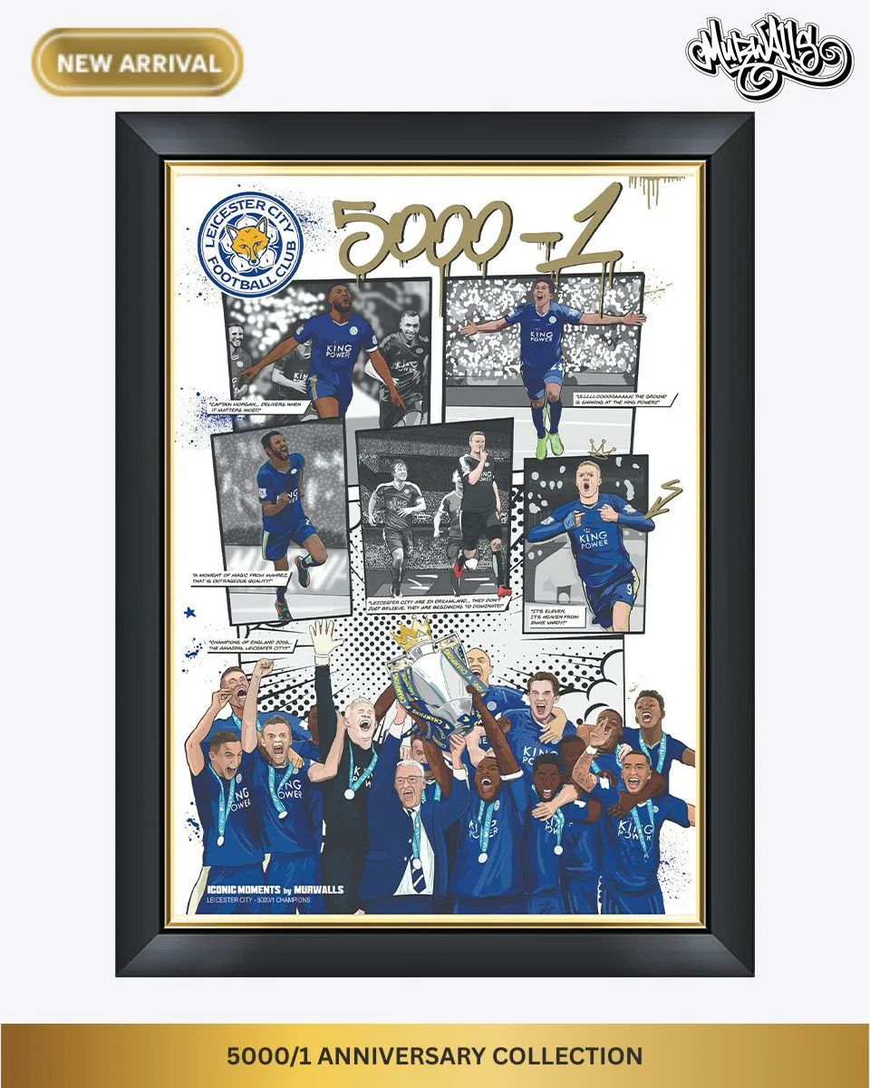 5000/1 Anniversary Collection - LCFC X MurWalls -  Framed Print