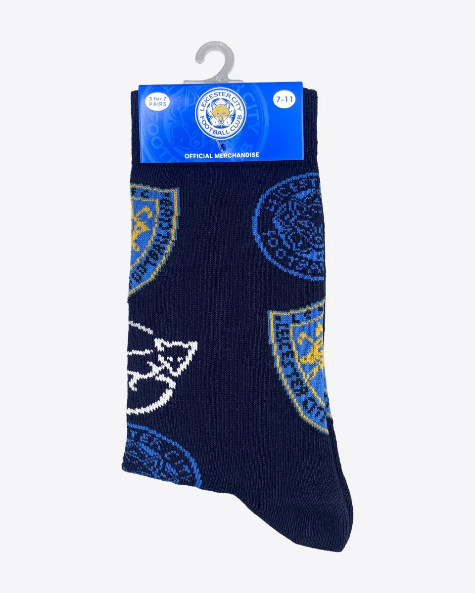 Leicester City Retro Crest Socks