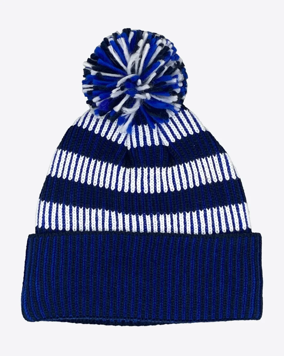 Leicester City Ribbed Stripe Bobble Knit