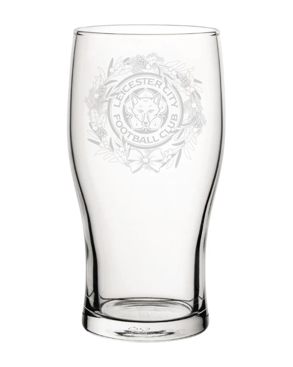 Leicester City Christmas Wreath Pint Glass