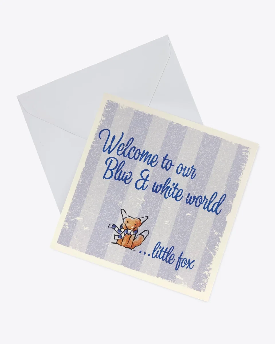 Leicester City Greetings Card - Welcome Little Fox