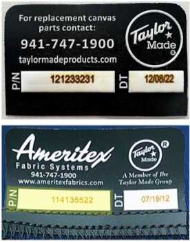 “Boat Canvas Replacement Tag”