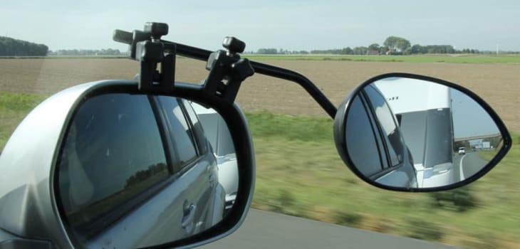 Caravan Towing Mirror Attached to Side Mirror