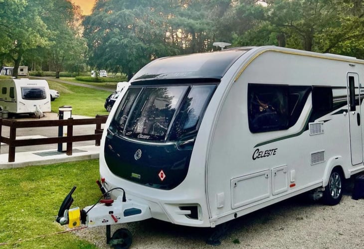 Celeste Caravan Parked at Campground