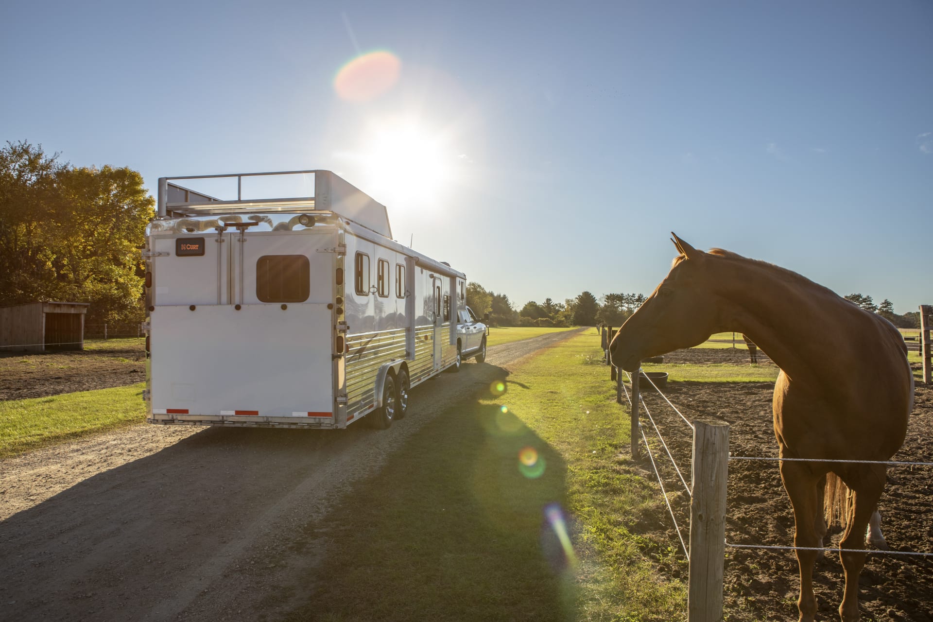 Farm Truck Hauling Livestock Utility Trailer Horse