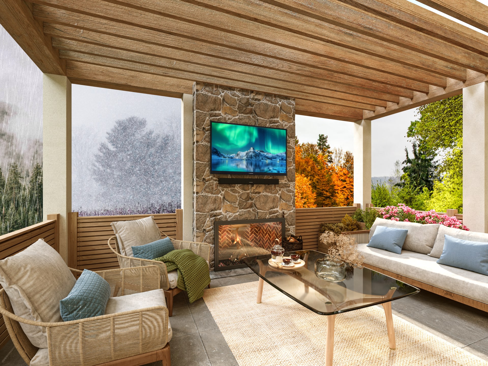 Outdoor Living Space TV Furniture Entertainment