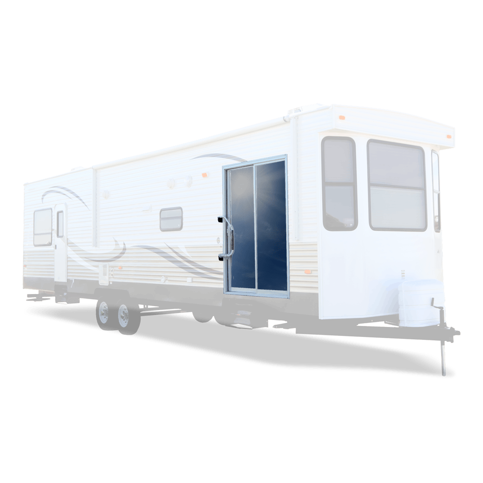 Towable RV Trailer with Sliding Patio Doors