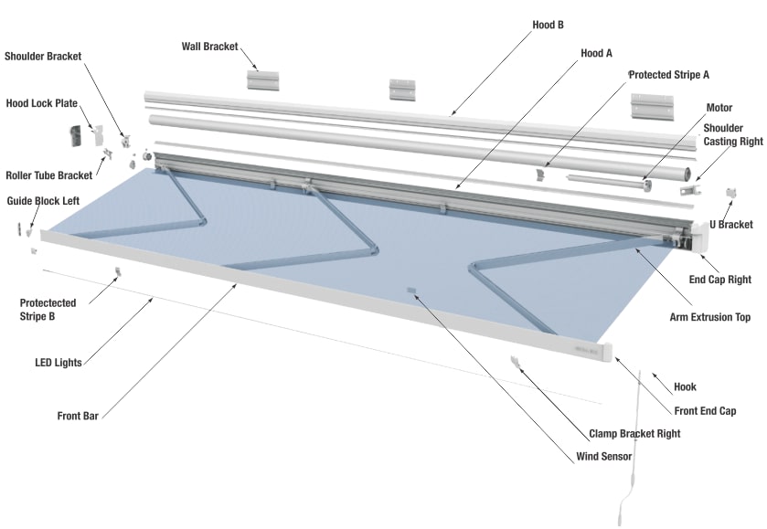 Ultra Patio Awning Diagram