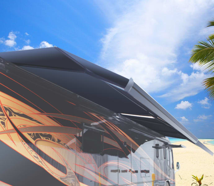 The Girard Low-Profile Dual-Pitched RV Awning