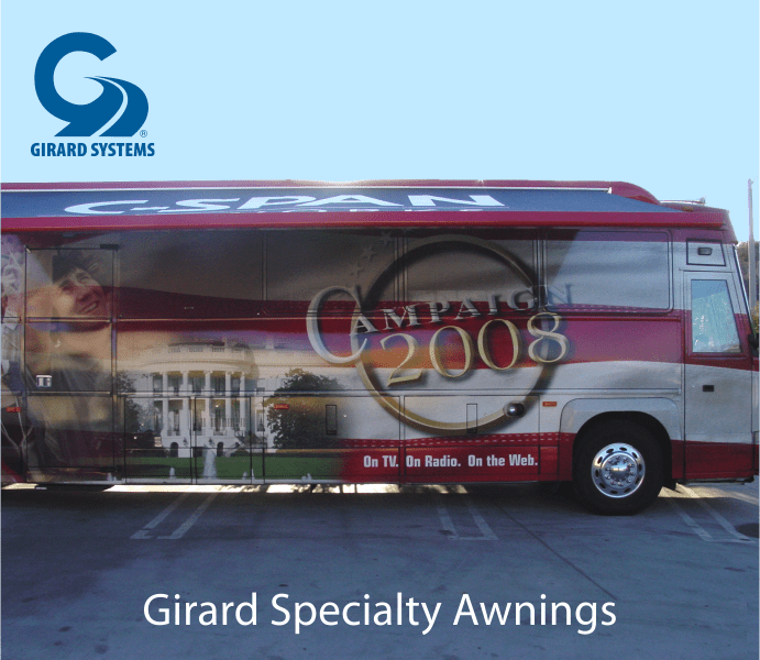 Girard makes specialty awnings for travel trailers and class C RVs. 