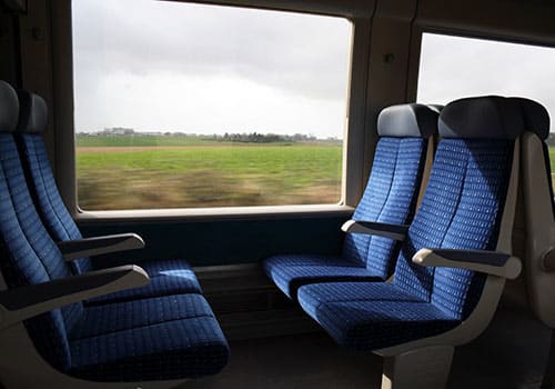 Passenger Train Seats Rail Blue Seating