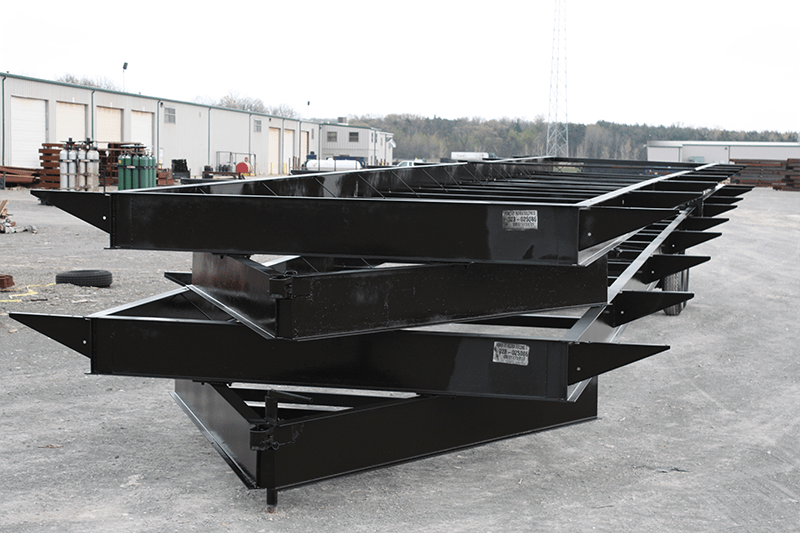 Residential Housing Chassis Stacked after Manufacturing