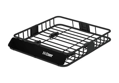 CURT Roof Rack Cargo Basket Black Steel