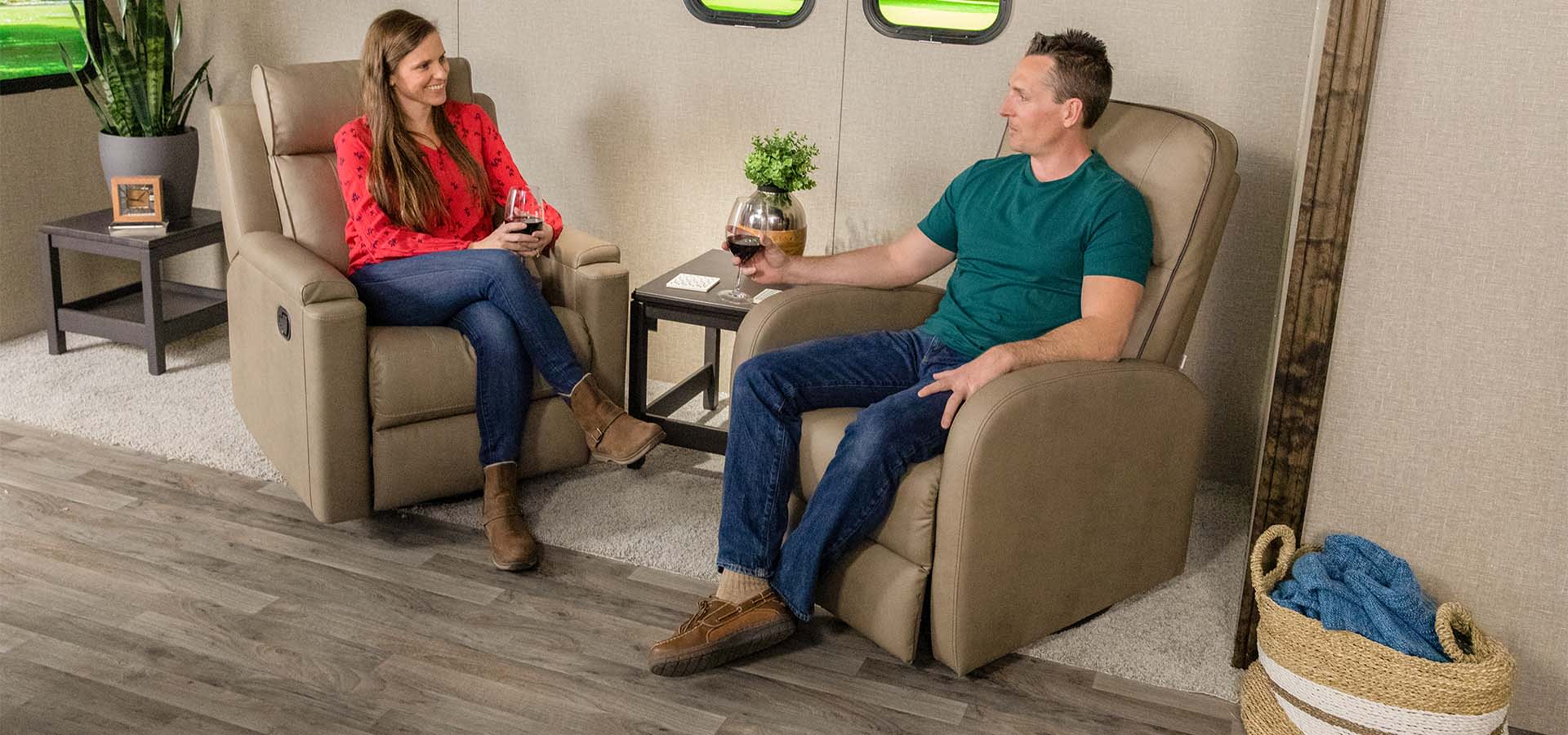 RVers using Thomas Payne RV Furniture Manufactured by Lippert