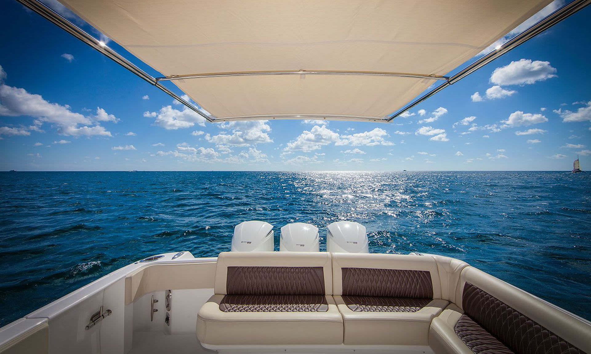 Beautiful Open Water Boat Shade