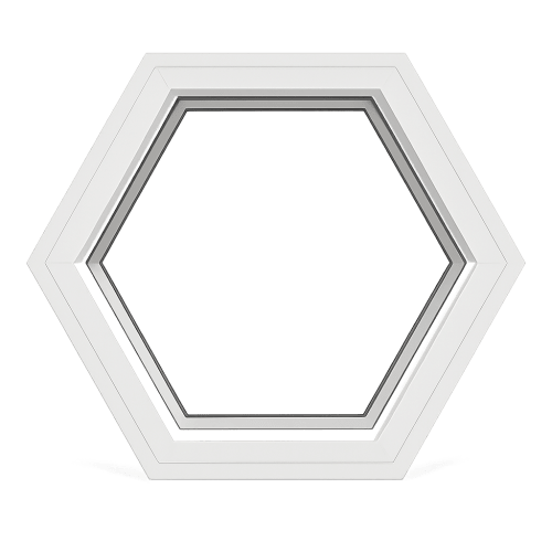 Hexagon Vinyl Window