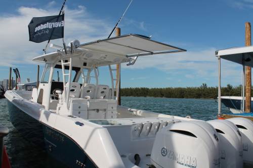 top mounted boat shade