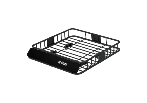 CURT Roof Cargo Carrier Basket Black Steel