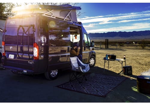 Campervan in the desert