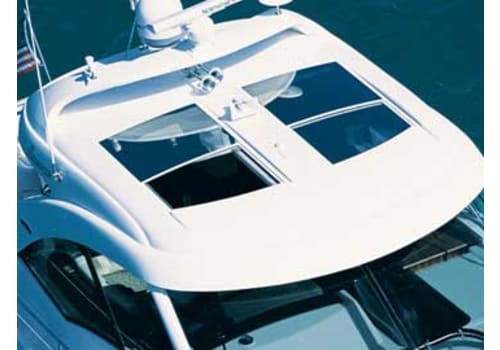 Boat Roof with Sliding Glass on a Yacht