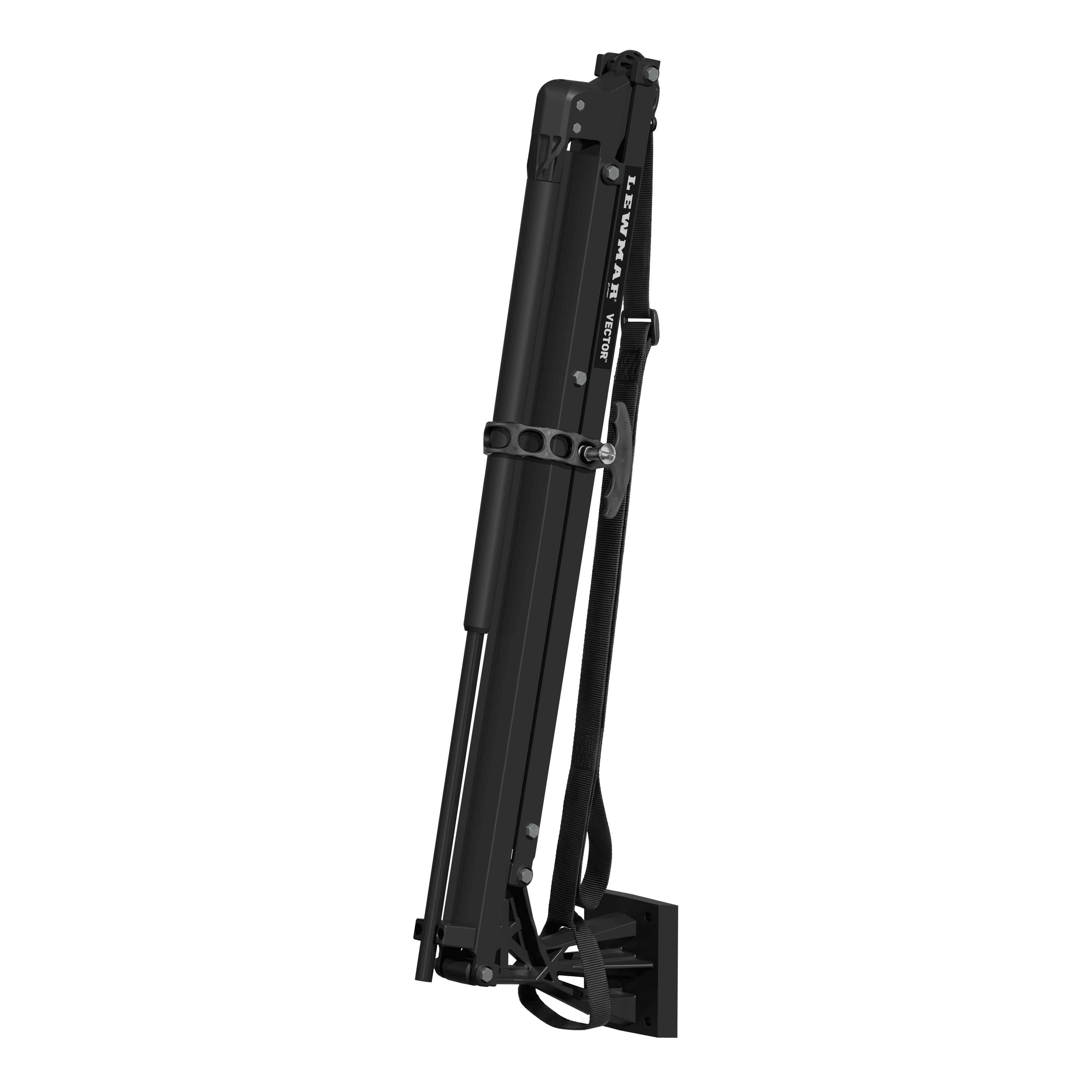 Lewmar Vector 6' Manual Anchor shallow water anchor, black finish, retracted studio product photo