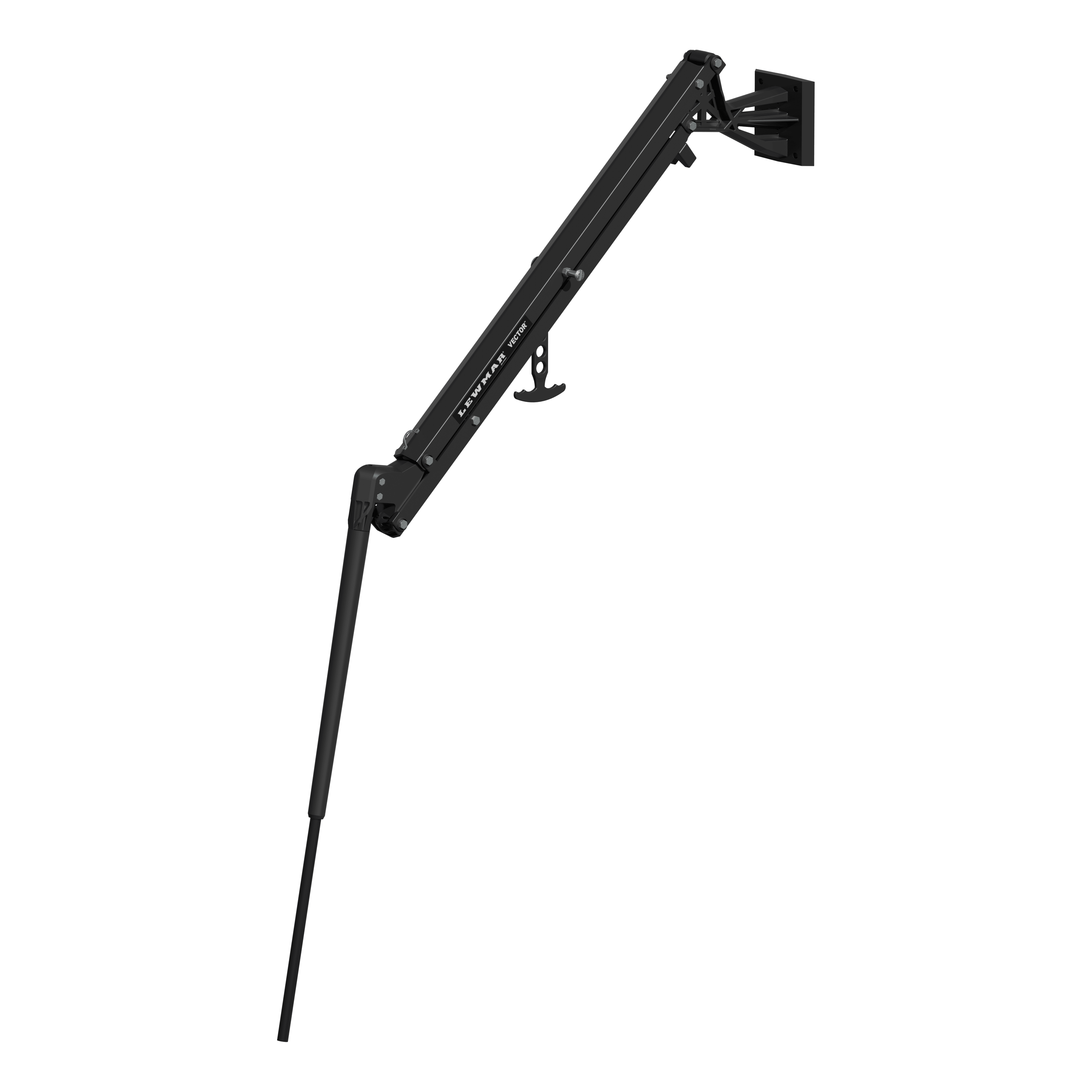 Lewmar Vector 6' Manual Anchor shallow water anchor, black finish, deployed studio angle, opposite side