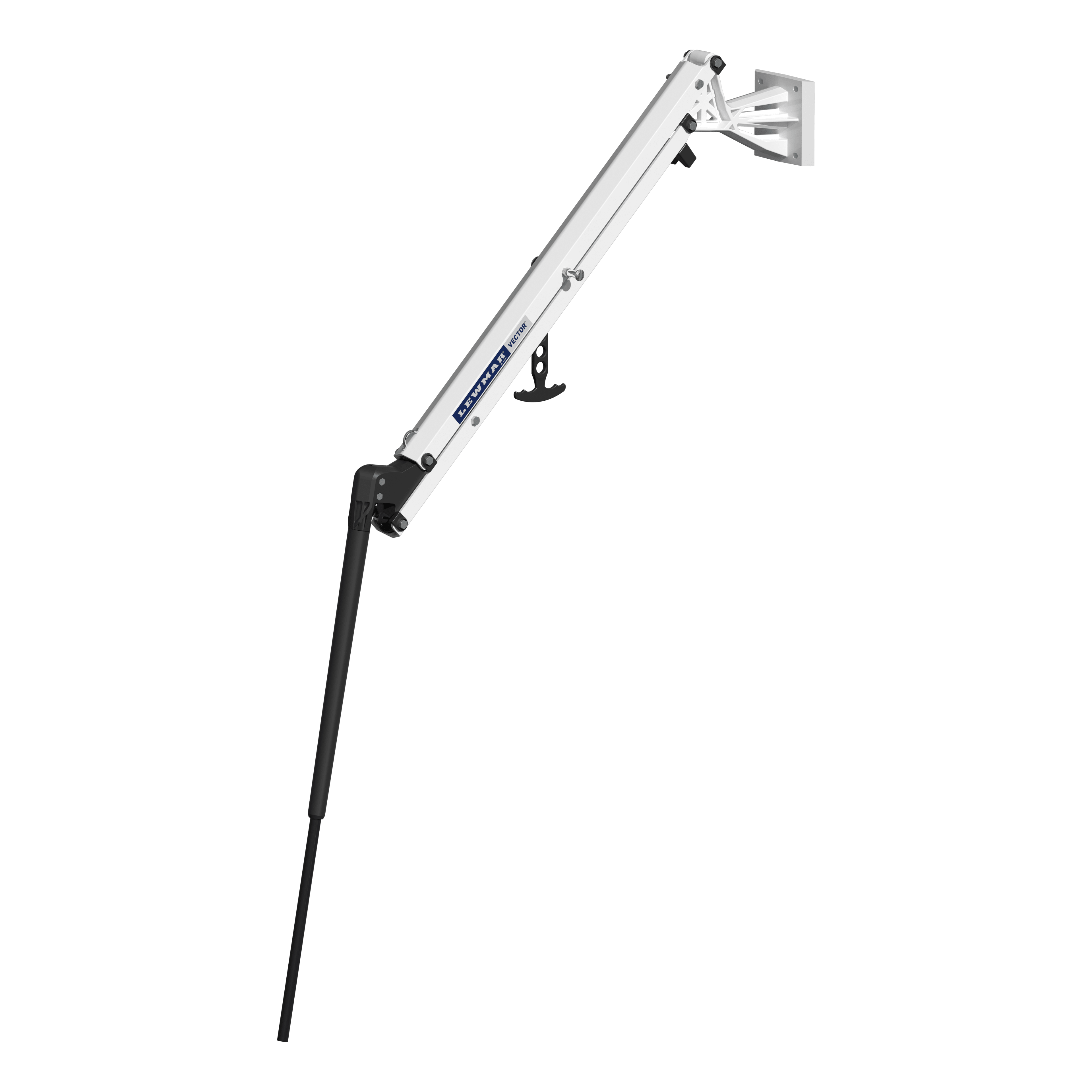 Lewmar Vector 6' Manual Anchor shallow water anchor, white finish, deployed studio angle, opposite side