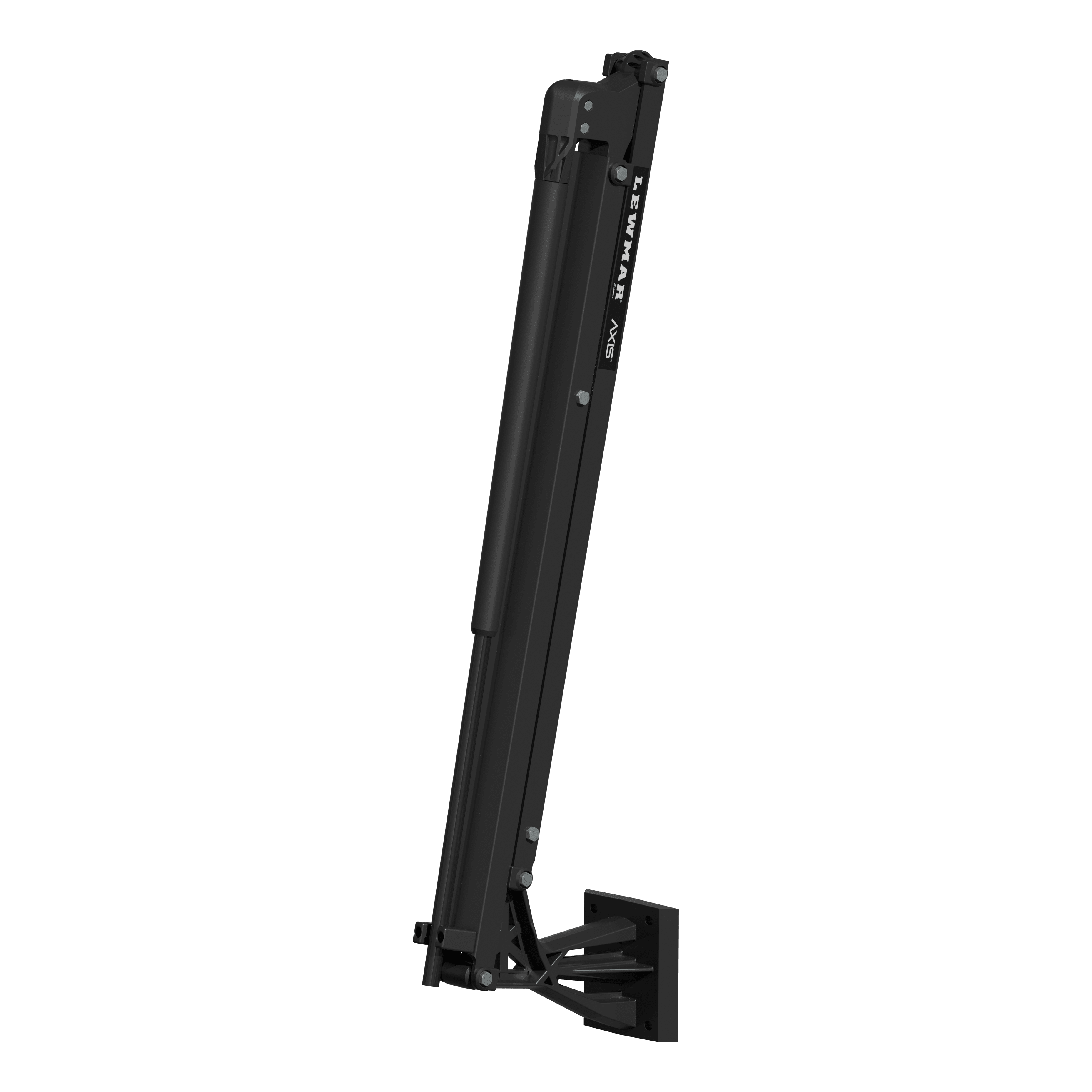 Lewmar Axis 6' Electric Anchor shallow water anchor, black finish, retracted studio product photo