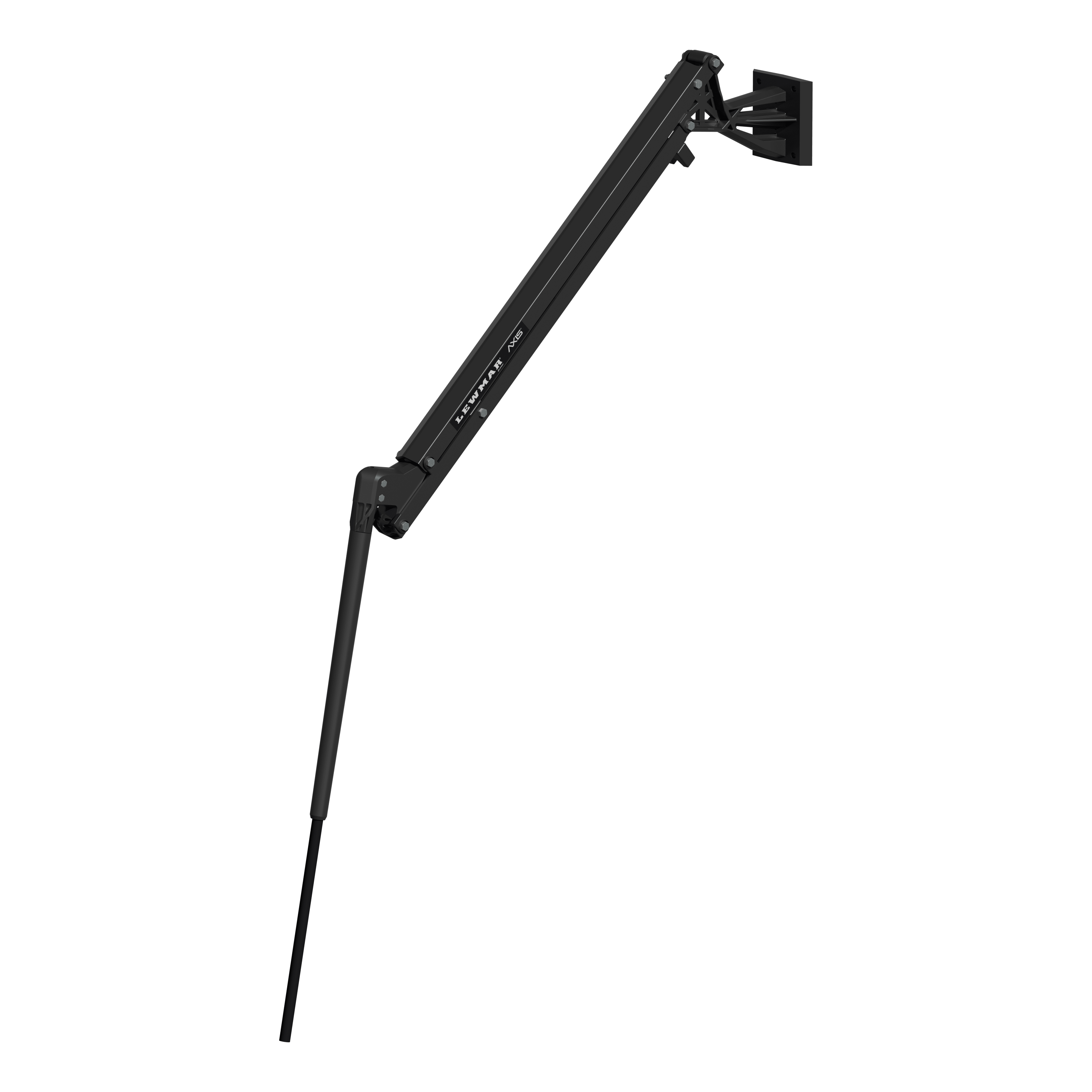Lewmar Axis 6' Electric Anchor shallow water anchor, black finish, deployed studio angle, opposite side