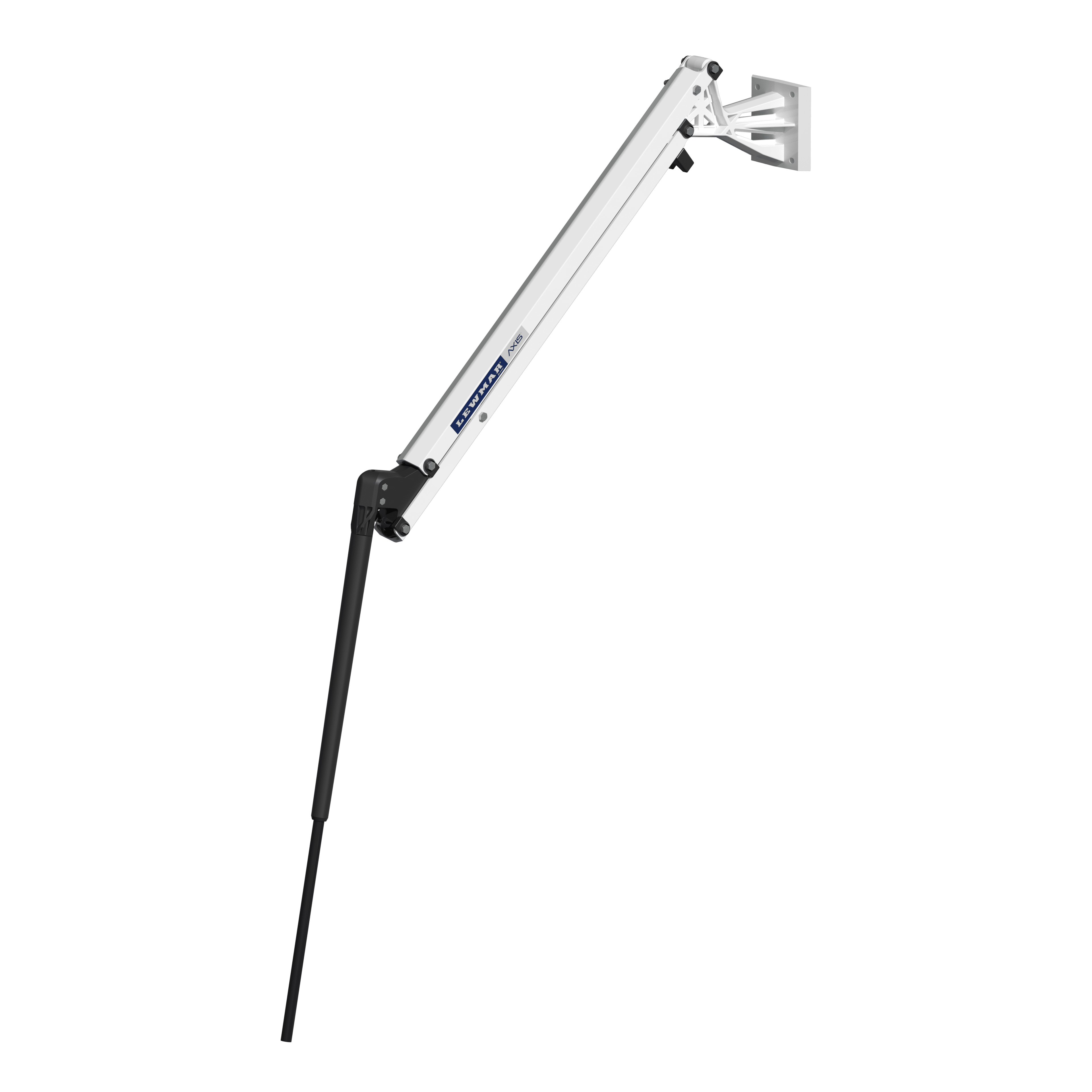 Lewmar Axis 6' Electric Anchor shallow water anchor, white finish, deployed studio angle, opposite side